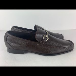 Salvatore Ferragamo Brown Leather Loafers Size 12